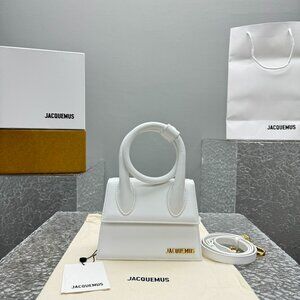Jacquemus Gold logo Coiled leather handbag Le Chiquito Noeud